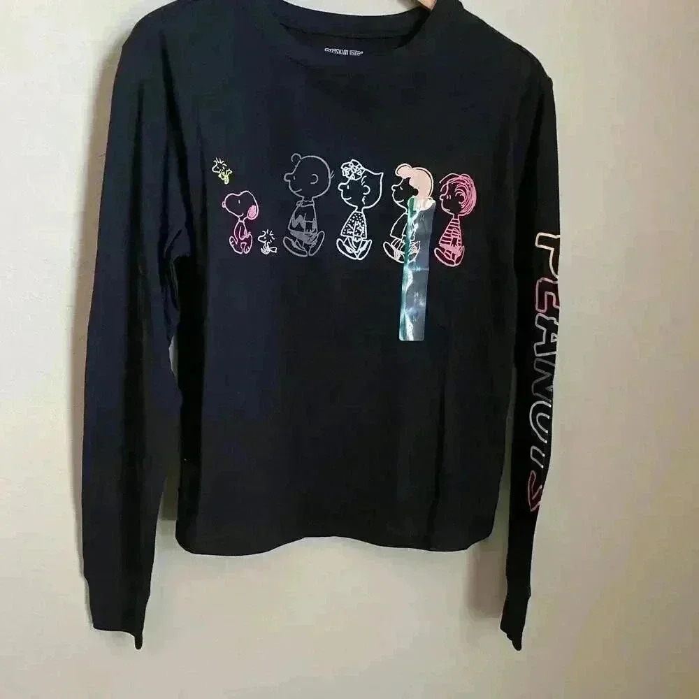 Peanuts Long Sleeve Graphic T-Shirt Juniors Medium
